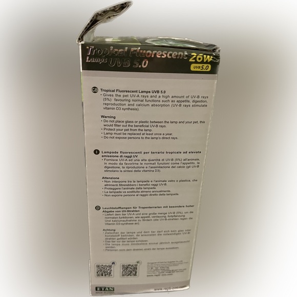 Reptile Zoo Tropical 26 Watt Fluorescent Lamp UVB 5.0 NWT - Picture 4 of 4